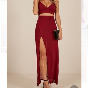 SHOWPO RED 2 PIECE DRESS